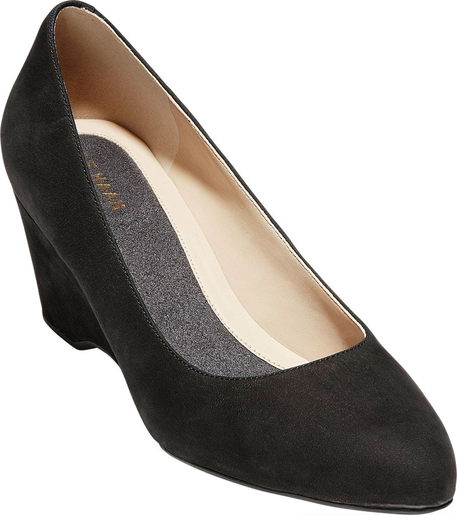 Wedge Pump Black Nubuck 