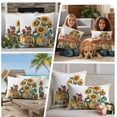 thumbnail image 5 of Fall Sunflower Outdoor Waterproof Pillow Covers, Orange Green Blue Pumpkin Squirrel Decorative Square Throw Pillowcase Sofa Cushion Sham for Patio/Couch/Chair, 16"x16" 2 Pack, 5 of 8