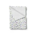thumbnail image 2 of Flower Soft Flannel Fleece Throw Blanket, Soft Toned Iris Autumn Blooming Crocus Petals Garden Leaf Flourishing, Cozy Plush for Indoor and Outdoor Use, 60" x 80", Lavender Green, by Ambesonne, 2 of 5