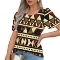 thumbnail image 3 of Womens Vintage T-Shirts Hide Belly Tunic Tops Summer Short Sleeve Tshirt Crewneck Ethnic Tunics Tee, 3 of 7