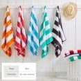 thumbnail image 5 of 100% Cotton Cabana Striped Beach & Pool Towels (4 Pack - 30" x 60", Navy), 5 of 6