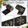 thumbnail image 3 of Christmas Snowflake Wired Ribbon 2.5 Inches 2 Rolls Satin Glittered Snowflake Wired Edge Christmas Ribbon for Tree Gift Wrapping Home Decorations Bow DIY Craft 12 Yard, 3 of 6