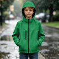 thumbnail image 2 of Stamzod Boys Girls Fashion Waterproof Rain Jacket Long Sleeve Hooded Raincoat with Pockets Lightweight Kids Rain Coat, 2 of 9