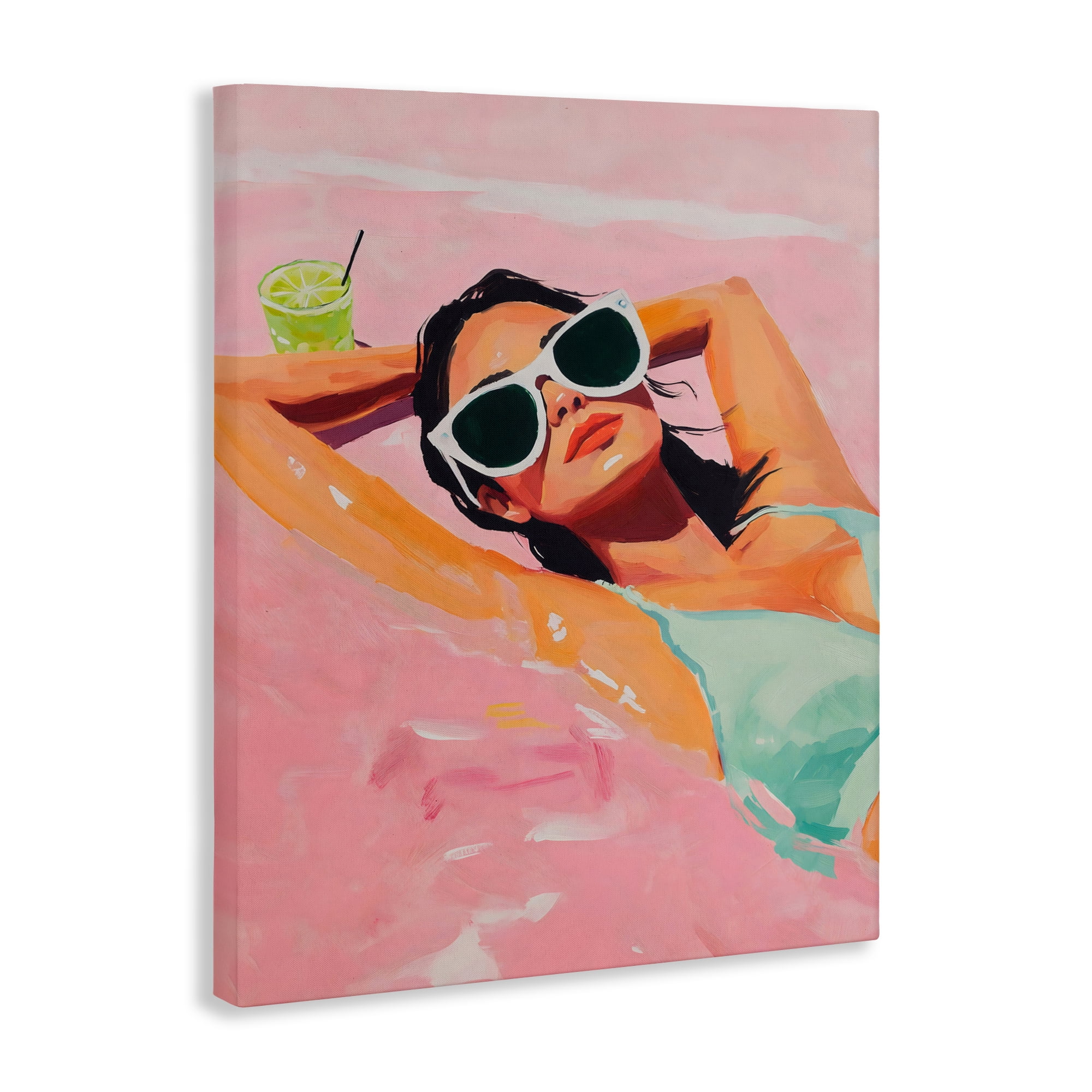 Stupell Industries Trendy Summer Girl Canvas Wall Art, design by The Prints Vibe