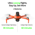 thumbnail image 4 of The Bigly Brothers E59 Mark III Delta Orange Superior Edition, GPS Drone, 4k Camera, 1 Key Return Home, All Around Obstacle Avoidance, New Release, Carrying Case & 1 Batt Included, 4 of 10