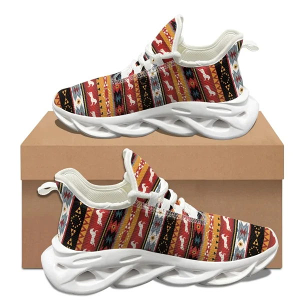 Zapatillas planas informales para mujer, cómodas y transpirables para correr al aire libre, de verano, con estampado de tótem tribal africano.