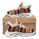 thumbnail image 1 of Zapatillas planas informales para mujer, cómodas y transpirables para correr al aire libre, de verano, con estampado de tótem tribal africano., 1 of 6