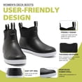 thumbnail image 3 of Lcamaw Women's Deck Boots, Waterproof Ankle Rain Boots with Anti-Slip Traction, Rubber Garden & Fishing Boots for Boating, Camping, Farming & Outdoor Work, 3 of 6
