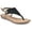 Black/HC Smooth, variant on White Mountain Womens London Faux-Leather Thong Flat Sandals