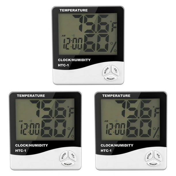 3X Digital LCD Interior Habitacion Exterior Temperatura Electronica Humedad Medidor Termometro Higrometro Estacion