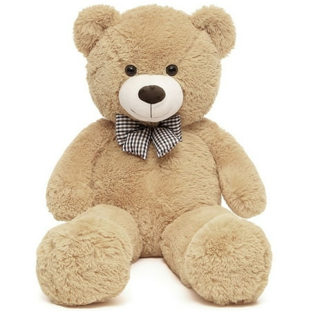 MorisMos Giant Teddy Bear 4ft Stuffed Animal Plush Toy Gifts for Girlfriend Kids Christmas(Brown)