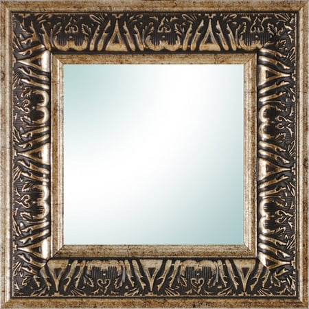9" x 9" Champagne Ornate Square Mirror