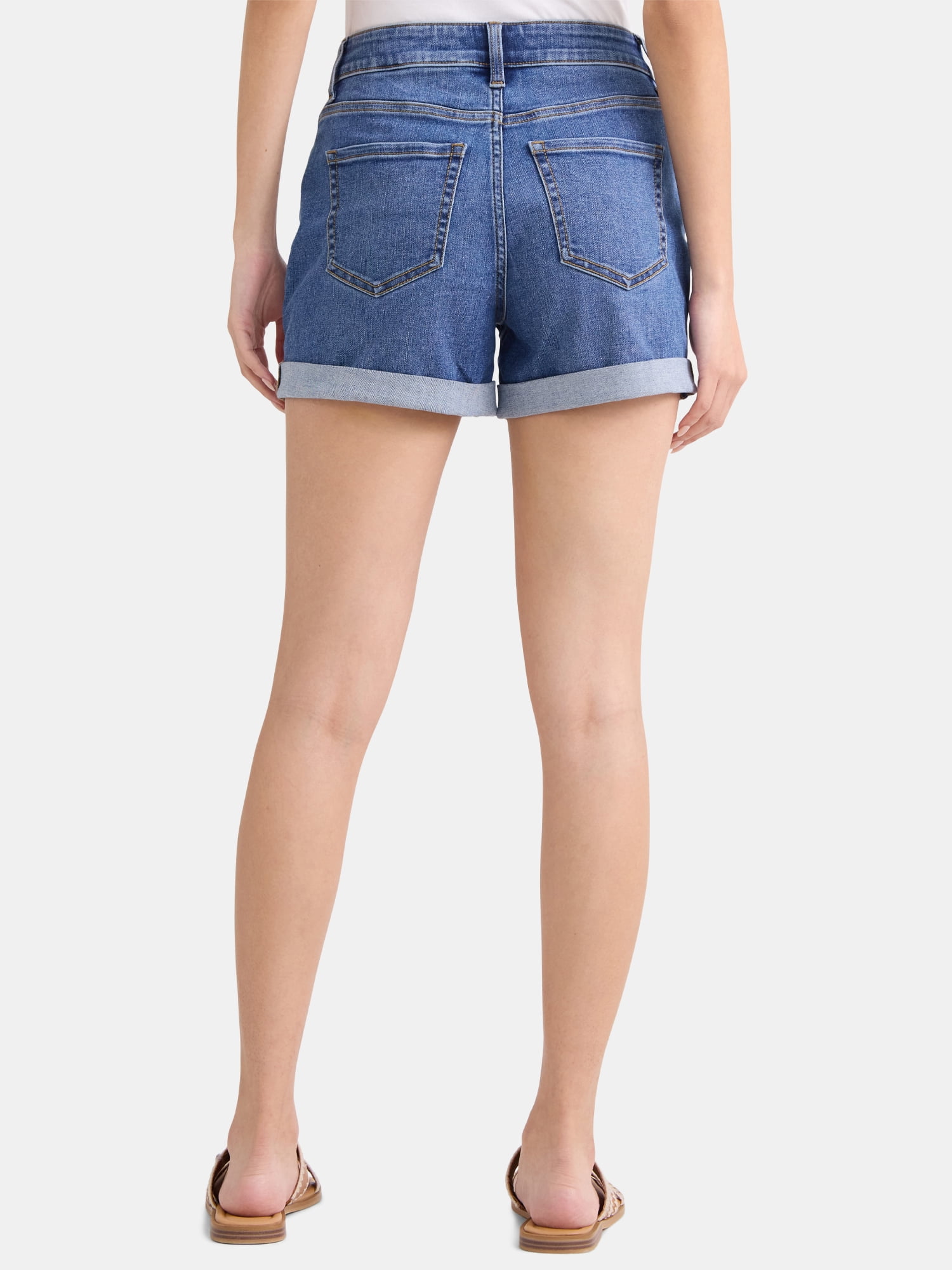 Time and Tru Women's Mid-Rise Denim Short, 4" Inseam, Size 2-20