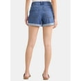 thumbnail image 4 of Time and Tru Women's Mid-Rise Denim Short, 4" Inseam, Size 2-20, 4 of 5