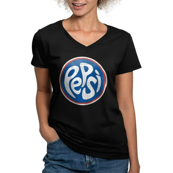CafePress - Pepsi Women's V Neck Dark T Shirt - Women's V-Neck Dark T-Shirt