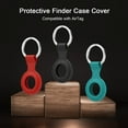 thumbnail image 4 of Protective Finder Case Soft Silicone Tracker Cover with Anti-Lost Stainless Steel Keychain Ring Portable Anti-Scratch Protector Finder Holder for Key Backpack Liner Bag Replacement for Airtag, 4 of 6