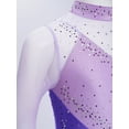 thumbnail image 4 of Kaerm Big Girl's Sparkly Figure Skating Dresses Ballet Dance Tutu Skirted Jazz Latin Gymnastics Dancewear Purple 8, 4 of 7