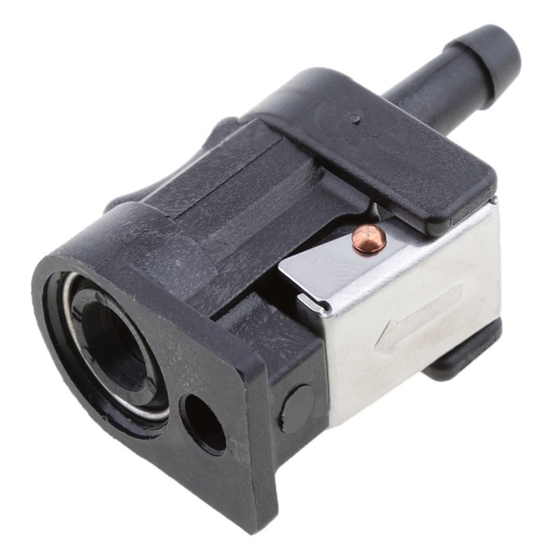 Toma Outboard Motor Engine Fuel Line Tank Connector Black Plastic 6mm