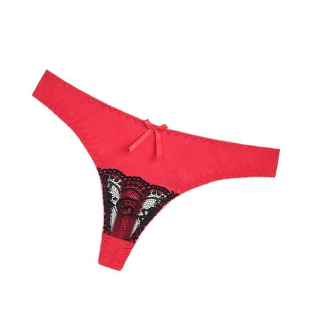 

WANYNG New Hot Panties For Women Lace Patchwork Low Waist Thong In Solid Color 3x Lingerie plus Size Daddy Long Legs