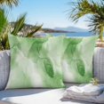 thumbnail image 3 of Outdoor Waterproof Throw Pillow Covers Set of 2 Green Marble Decorative Pillowcases Outdoor Pillows Cushion Case 16x16 Inch Abstract Geometric Modern Ombre Patio Pillows for Couch Sofa Bed Garden, 3 of 9
