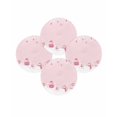 thumbnail image 7 of 15 Inch Round Placemats Set of 4, Pink Snowman Christmas Non Slip Heat Insulation PP Table Mats, Winter Snowflake Pine Xmas Tree Washable Place Mats for Kitchen Dining Party Table Decor, 7 of 7