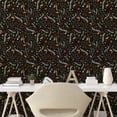 thumbnail image 2 of Ambesonne Botanic Peel & Stick Wallpaper for Home, Bear Paws Leaves Beetles, 13"x36", Pale Maroon Mustard White, 2 of 5