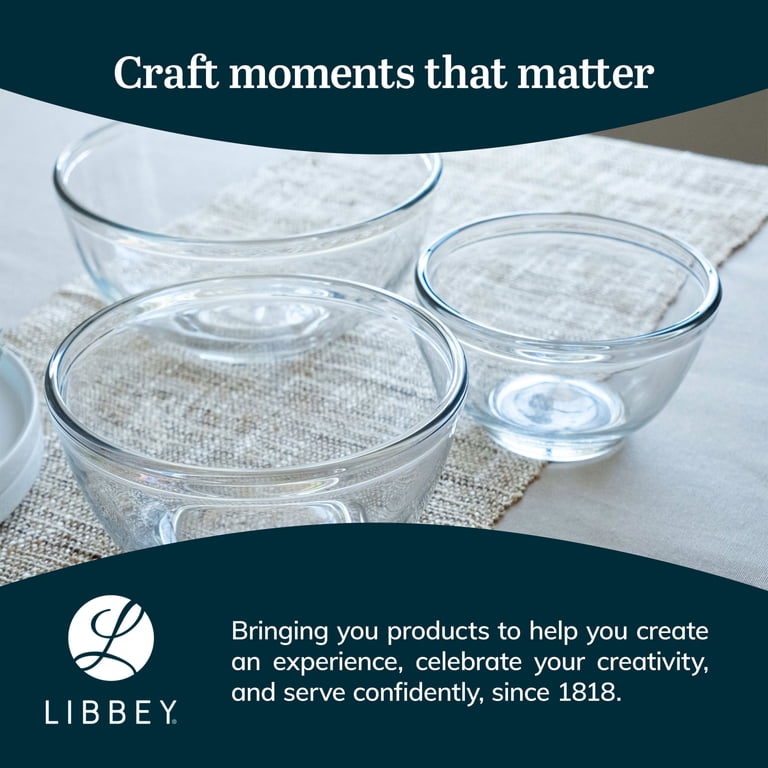 Libbey Baker's Basics Glass Mixing Bowl Set, 3-Piece photo 6