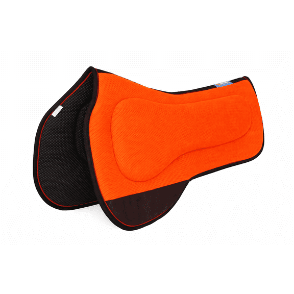 27"x18" Western Round Skirt Barrel Neoprene Saddle Pad Orange 39199OR