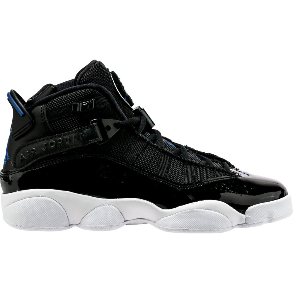 Nike Nike Boys' Jordan 6 Rings Basketball Shoes Black/HyperRoyal 7Y