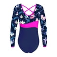 thumbnail image 2 of inhzoy Kids Girls Printed Long Sleeve Gymnastics Leotards Dancewear Bubbles Navy 6, 2 of 3