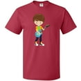 thumbnail image 3 of Inktastic Rock Boy, Brown Hair, Boy Playing Guitar In Band T-Shirt, 3 of 5