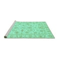 thumbnail image 2 of Ahgly Company Machine Washable Indoor Rectangle Oriental Turquoise Blue Traditional Area Rugs, 2' x 4', 2 of 4