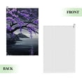 thumbnail image 2 of ONETECH Purple Flowers Golf Towel Super Absorbent Microfiber Birthday Gift 1PC, 2 of 7
