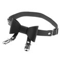 thumbnail image 1 of Liga De Pierna Con Bowknot Arnés de material cuero Sintético Punk Con Clips De Muslo Para Mujer Chica Negro, 1 of 6