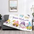 thumbnail image 2 of Naloa Watercolor Gnome Garden Flannel Blankets - Thick and Warm Blanket for Winter, Soft Fuzzy Plush King Blanket for All Seasons80"x60", 2 of 6
