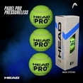 thumbnail image 3 of Pack 5 botes de 3 pelotas Head Padel Pro Presureless verde lima, 3 of 3