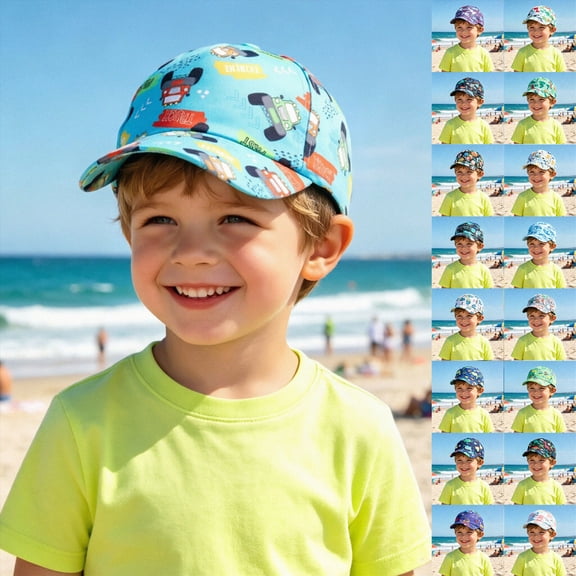 Cap Baby Cap Baseball Cap Boys and Girls Cap Kids Baseball Cap Toddler Sun Hat Adjustable 6-12 Months 12-24 Months 2T 3T 4T 5T 6T 7T 8T Children White,2-6 Years