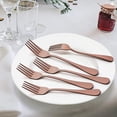 thumbnail image 4 of Copper Silverware Flatware Set, 20 Piece Stainless Steel Cutlery Set for 4, Mirror Finish, Ideal for Home Hotel Wedding Festival Party, Dishwasher Safe, 4 of 7