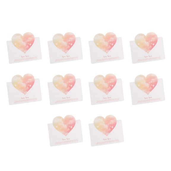 Valentine's Day 3D Up Greeting Card Set with Heart Design for Thank You and Blessing Messages 10PCS Valentine's Day Decorations