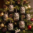 thumbnail image 6 of Christmas Hanging Ornament, Cozy Blanket Wrapped Acrylic Christmas Tree Ornament, Festive Plaid Wrapped Holiday Hanging Decor for Christmas Tree Wall Bedroom Home Party Decoration, 6 of 6