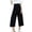 A-Black527, variant on XIAOCHA Womens Solid Cropped Wide Leg Pants High Waist Loose Fit Daily Capris