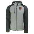 thumbnail image 2 of Men's-Cutter & Buck  Heather Gray Real Salt Lake Mainsail Raglan Full-Zip Hooded Jacket, 2 of 3
