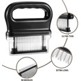 thumbnail image 2 of Ablandador de carne con 48 cuchillas ultra afiladas de acero inoxidable, herramienta de cocina para ablandar, asar y marinar., 2 of 7