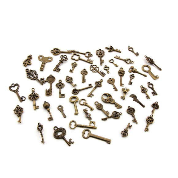 Colgantes Antiguos, Teclas de Esqueleto Decoración Clave, Teclas Decorativas Decoración Clave para decoración de Ropa Decoración del Hogar Joyería de BricolajeJe