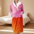 thumbnail image 2 of Long Sleeve Robe for Women Fluffy Loungewear Oversized Warm Women's Robes Bath Womens Bathrobe Orange, 2 of 5