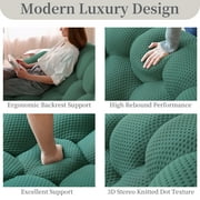 99 Bubble Couch Modern, Oversized Curved Couches, Lazy Floor Sofa, Green Bubble Couch,Modern Upholstered Comfy Mesh Fabric 3D Honeycomb Shape Couches for Living Room,Office,Apartment,3-Seater