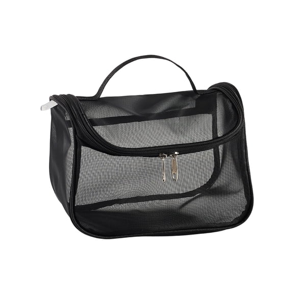 Travel Makeup Bag, Large Capacity Cosmetic Organizer Bag, Waterproof Toiletry Bag with Handle, Portable Makeup Storage Pouch for Skincare, Brushes, Travel Essentials, Women