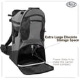 thumbnail image 4 of Mochila Excursionismo Clevr Gris con Visera de Lujo para Bebé Niño, 4 of 8