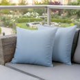 thumbnail image 3 of Outdoor Pillow Covers Pack of 2, Blue Gradient Stripes Waterproof Throw Pillowcase Cushion Cases, Modern Minimalist Style Decorative Pillow Cover for Couch Sofa Home Bed Patio, 3 of 9