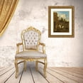 thumbnail image 3 of Karel Dujardin 20x24 Gold Ornate Framed and Double Matted Museum Art Print Titled - Mounted Trumpeter Taking a Drink (1650 - 1660), 3 of 4